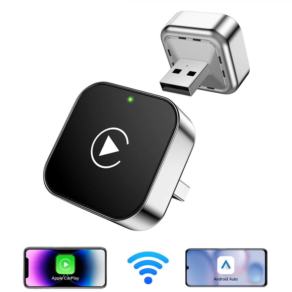 Adapter XUDA 2w1: Bezprzewodowy CarPlay i Android Auto (Plug & Play)